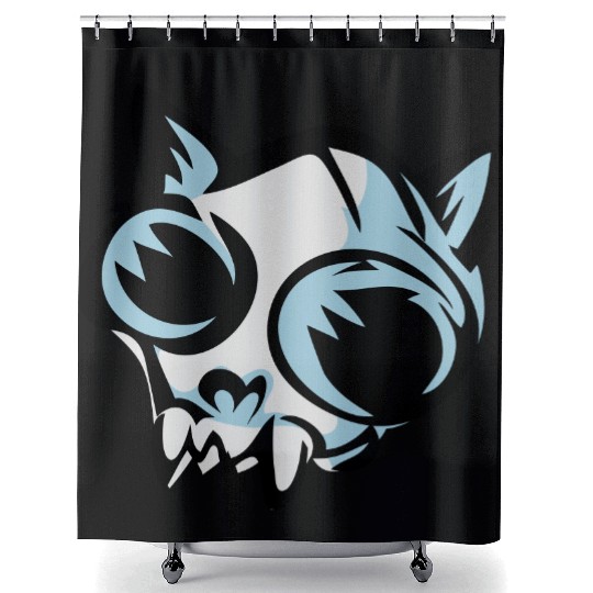 cat skull Shower Curtains