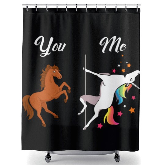 Unicorn You and Me Shower Curtains