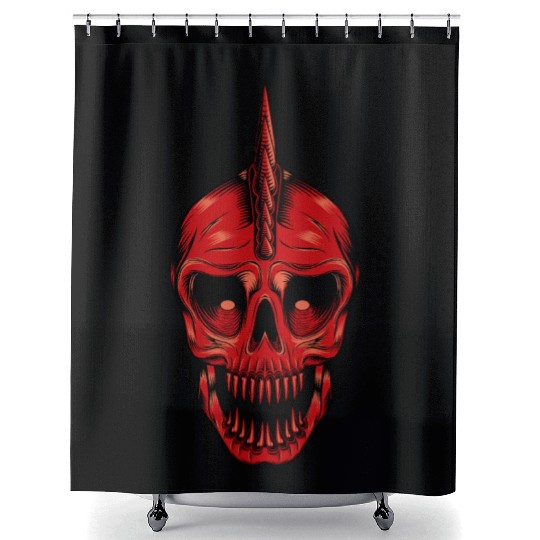 punk skull Shower Curtains