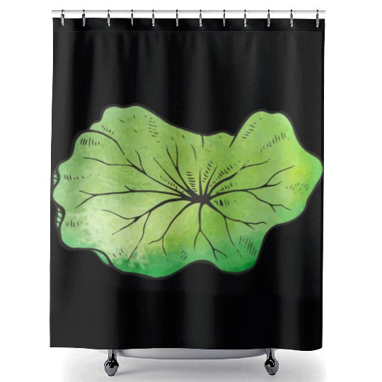 Lotus leaf Shower Curtains