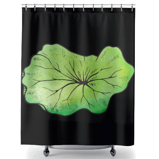 Lotus leaf Shower Curtains