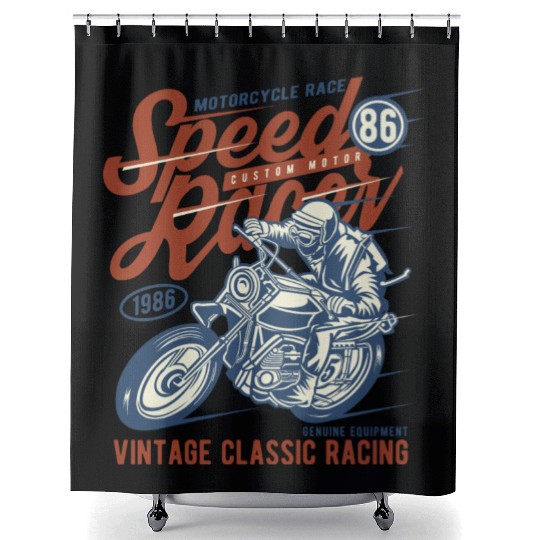 Speed Racer Vintage Classic Racing Shower Curtains