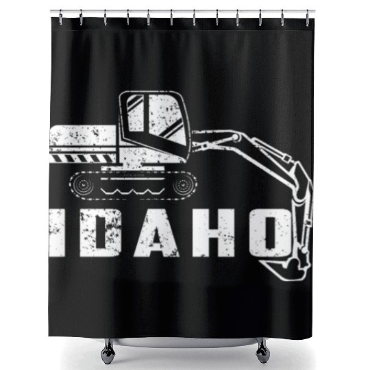 Huge Backhoe Toy Idaho Backhoe Shower Curtains