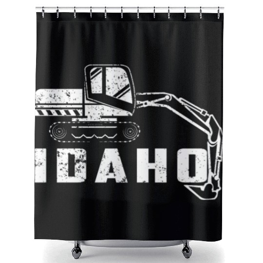 Huge Backhoe Toy Idaho Backhoe Shower Curtains