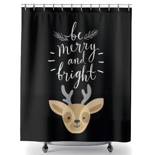 Merry and bright Shower Curtains