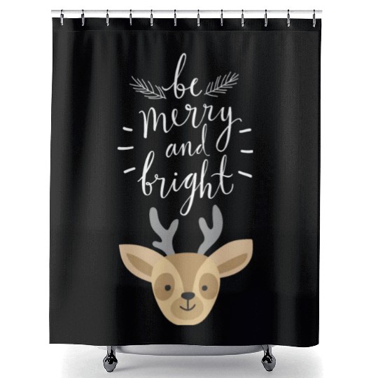 Merry and bright Shower Curtains