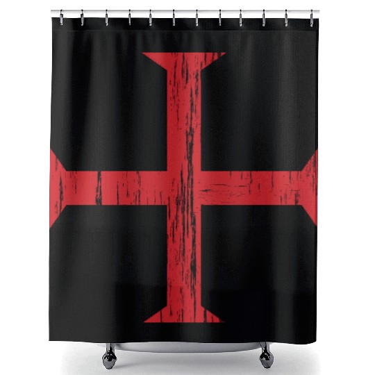 Knights Templar Crusader Cross Shower Curtains