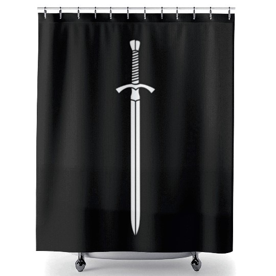 fencing fechten floret sword parry samurai27 Shower Curtains