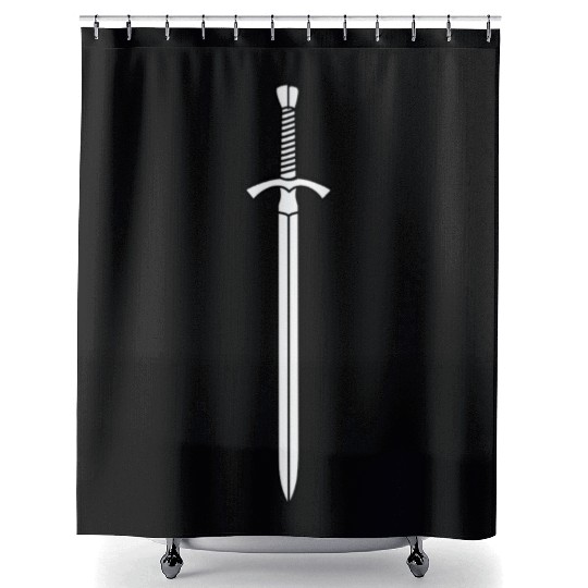 fencing fechten floret sword parry samurai27 Shower Curtains
