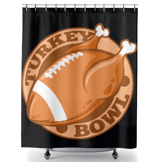 Turkey Bowl American Football Thanksgiving Shower Curtains