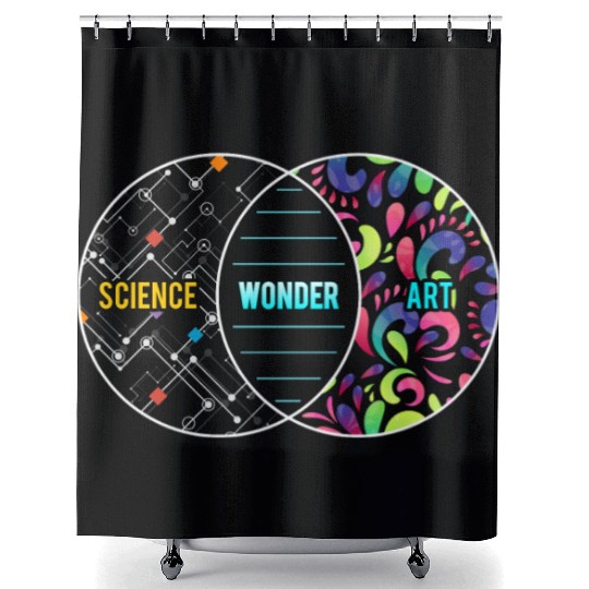 Science Wonder Art Overlapping Circles Gift Shower Curtains