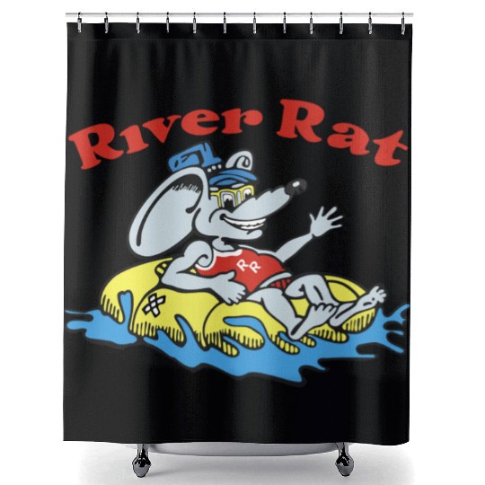 River Rat Swim Shower Curtains