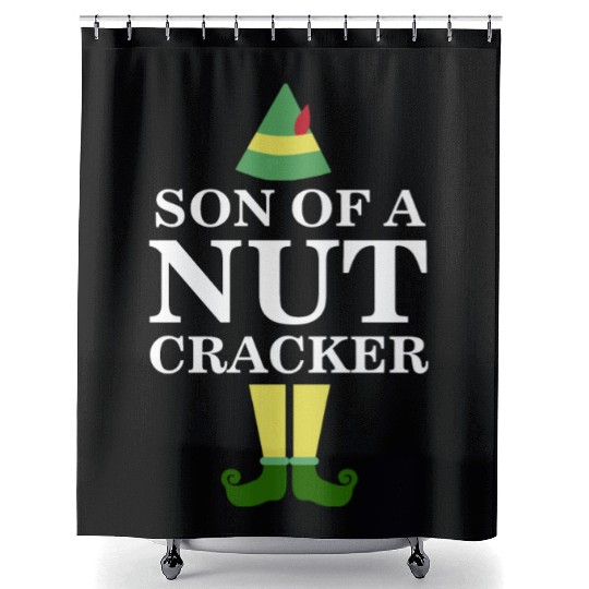 Funny Son of A Nutcracker Christmas Movie Quote Shower Curtains