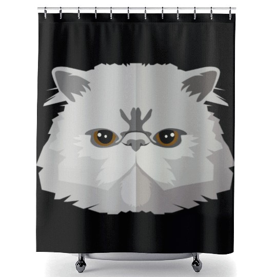 Cat face Shower Curtains