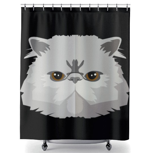 Cat face Shower Curtains