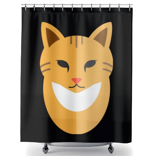 Cat face Shower Curtains