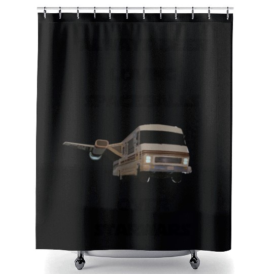 spaceballs over starwars Shower Curtains