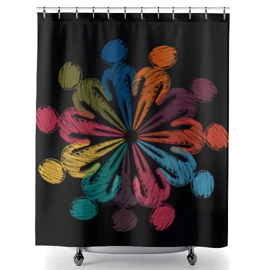 weltfrieden auf erden world peace on earth love179 Shower Curtains