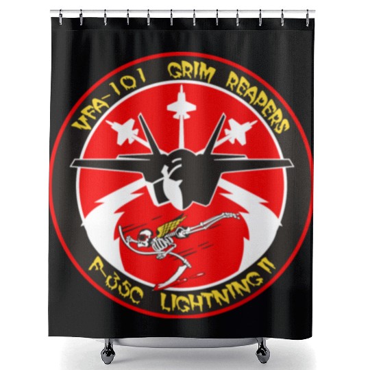 F-35 Lightning II VFA-101 Grim Reapers Shower Curtains