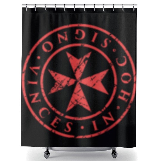 Knights Templar Maltese Cross Shower Curtains