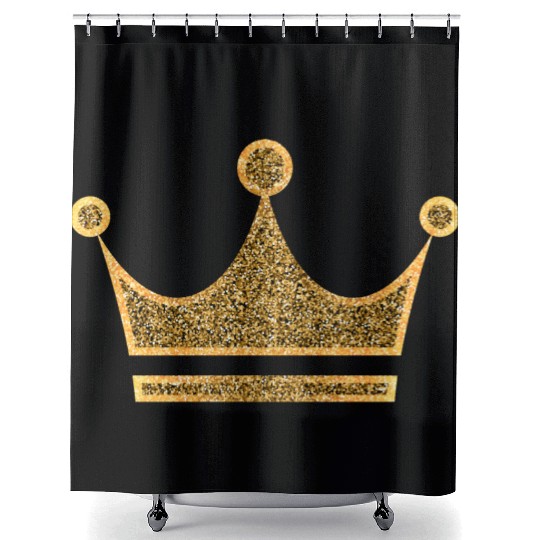 Vip golden crown monarch king vector image rap art Shower Curtains