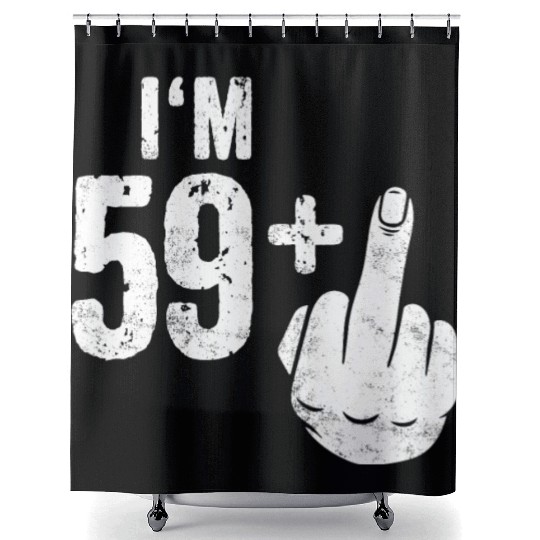 Funny 60th Birthday Shower Curtains Bday Present Sixty