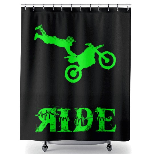 RIDE Motocross design Shower Curtains