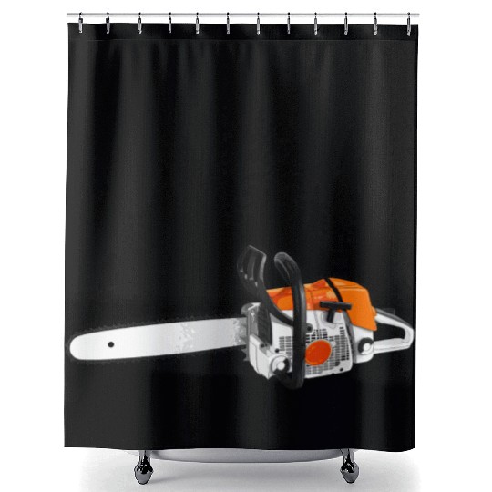 Your Forestry Business - Chainsaw & Pine Forest Shower Curtains
