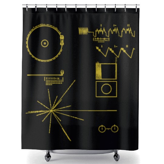 NASA golden record official image voyager Shower Curtains