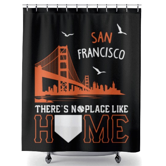 Baseball - san francisco my home Shower Curtains