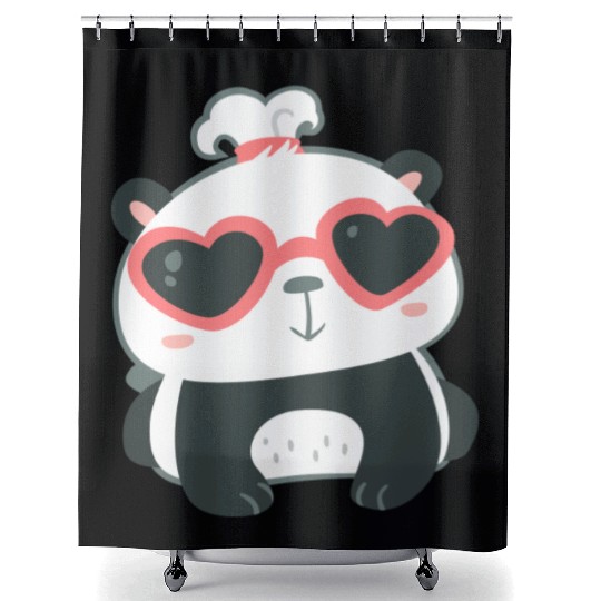 Sweet Panda Family Girl 15 Shower Curtains