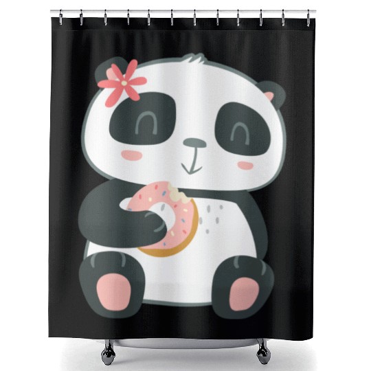 Sweet Panda Family Girl 14 Shower Curtains