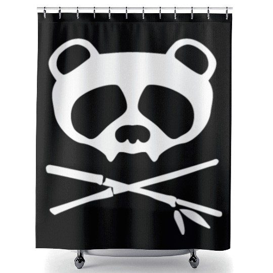 Panda Vampire Skull Shower Curtains