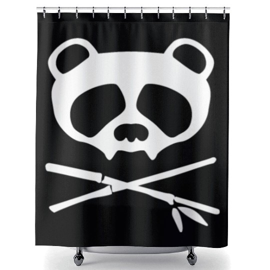 Panda Vampire Skull Shower Curtains