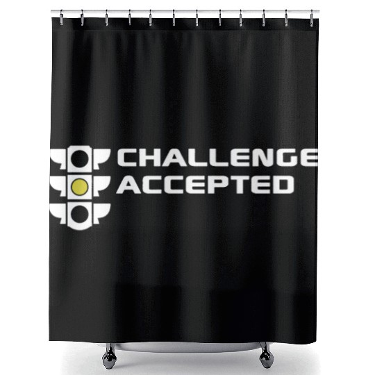 Challenge Accepted stoplight automotive mechanic c Shower Curtains