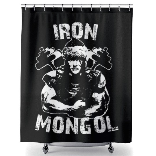 Iron Mongol Warrior Shower Curtains