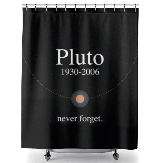 Pluto never forget Shower Curtains