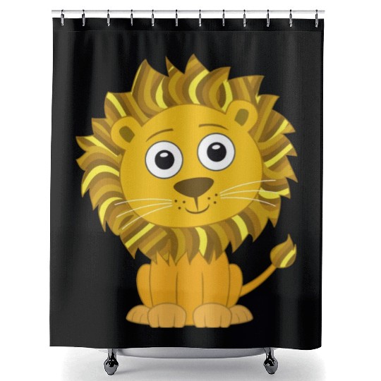 Lion cute for Kids and Baby Shower Curtains