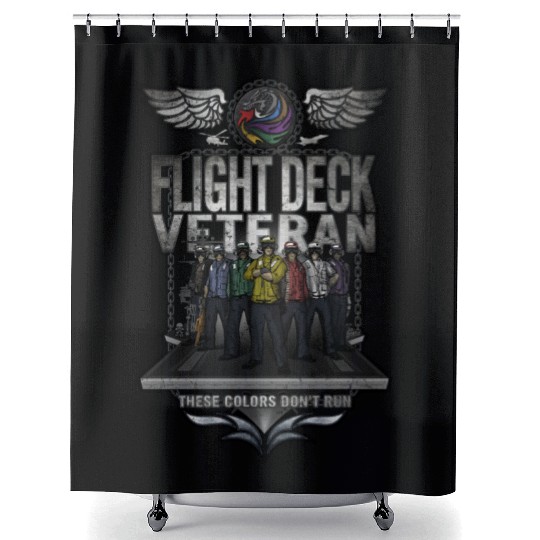 Flight Deck Veteran "These Colors Don't Run" Shower Curtains