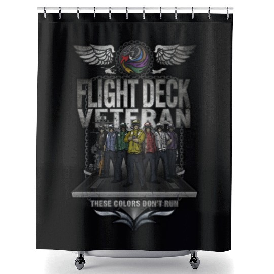 Flight Deck Veteran "These Colors Don't Run" Shower Curtains
