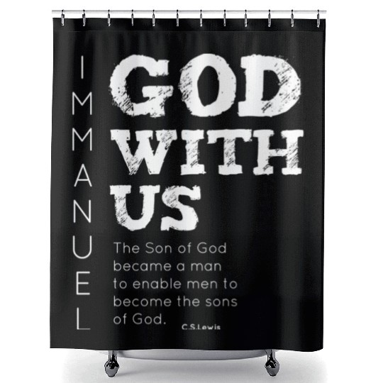 Immanuel, God with us Shower Curtains