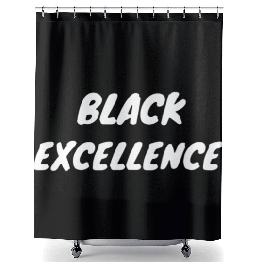 black excellence hipster grandma Shower Curtains