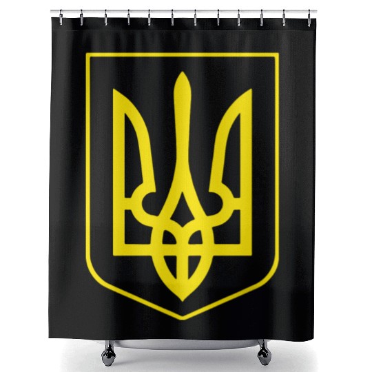 Ukrainian Ukraine Coat Of Arms Country Flag Shower Curtains