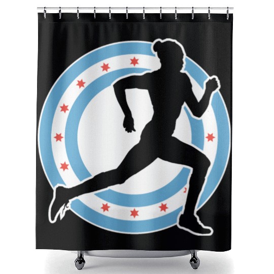 CHICAGO MARATHON 7 Shower Curtains