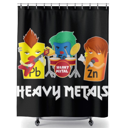 Funny Heavy Metals Chemistry Elements Rock Band Shower Curtains