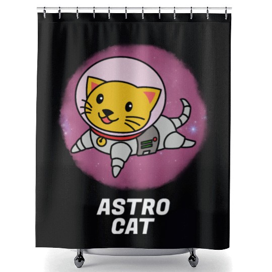 Astro Cat Shower Curtains