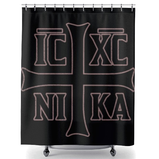 Orthodox Christogram IC XC NIKA Gift Shower Curtains