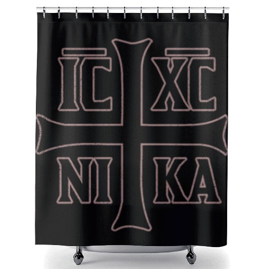 Orthodox Christogram IC XC NIKA Gift Shower Curtains