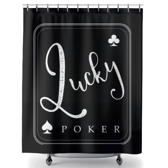 poker cards chips playing game gift casion Shower Curtains
