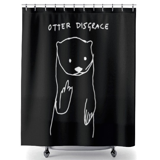 Otter disgrace Shower Curtains